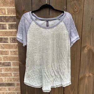 Torrid Blue/Green Bleach Distressed Light T-shirt